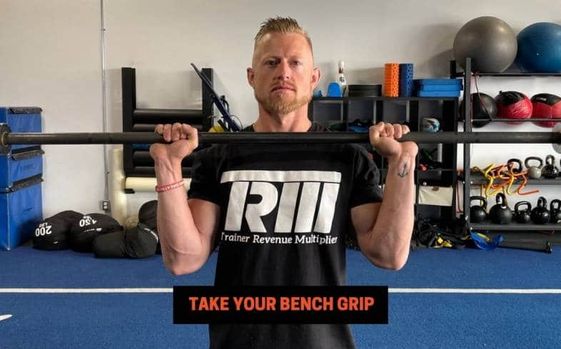 overhead press cue 3 - take your bench grip