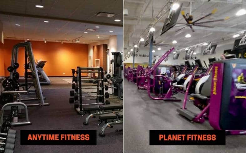 Anytime Fitness vs. Planet Fitness Equipment