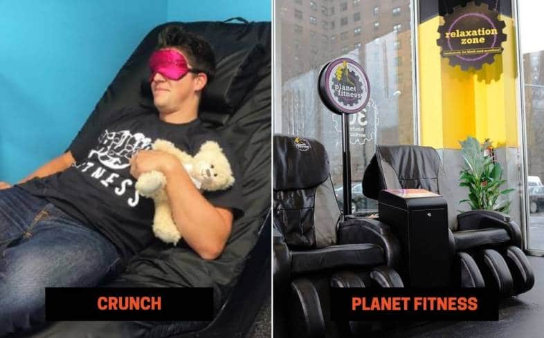 Crunch vs Planet Fitness Amenities