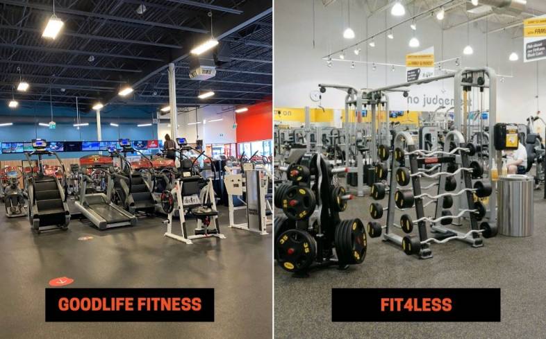 GoodLife Fitness vs Fit4Less Differences