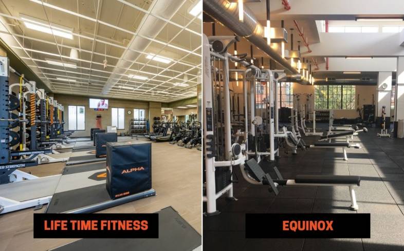 Life Time Fitness vs Equinox Equipment