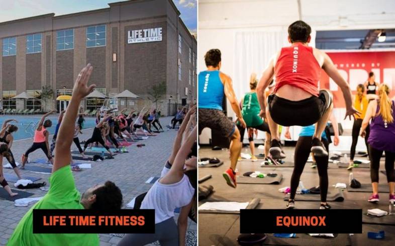 Life Time Fitness vs Equinox Amenities