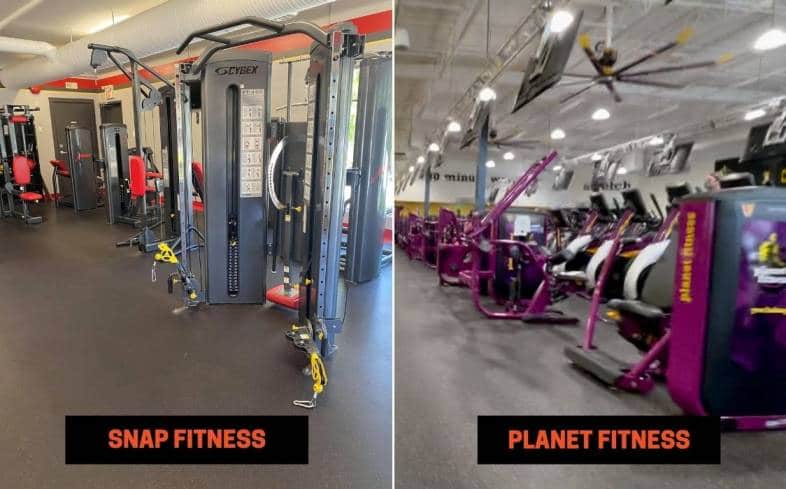 Snap Fitness vs Planet Fitness Equipment