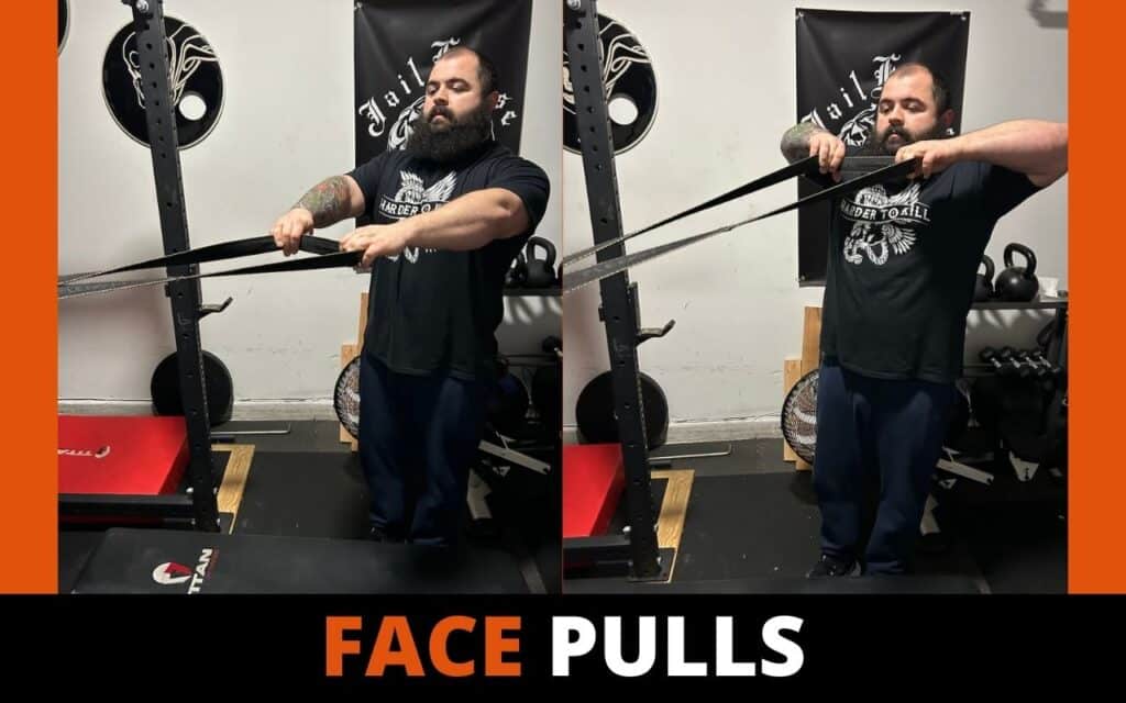 Face Pulls are a great exercise for full shoulder workouts, photo taken by Joseph Lucero, a strength coach