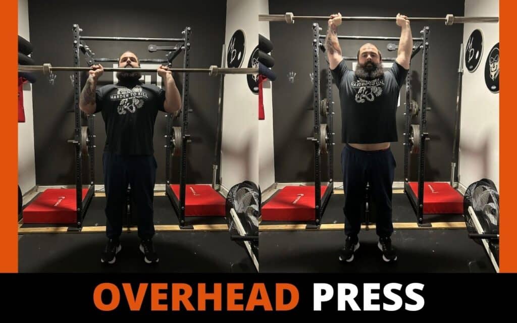 Overhead presses are a great exercise for full shoulder workouts, photo taken by Joseph Lucero, a strength coach
