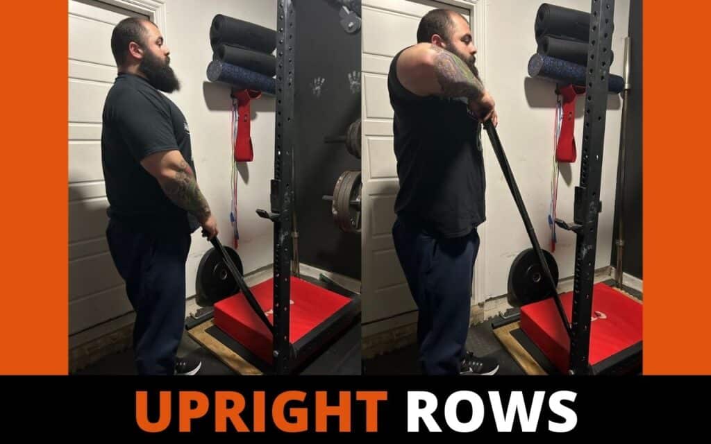 Upright rows are a great exercise for full shoulder workouts, photo taken by Joseph Lucero, a strength coach