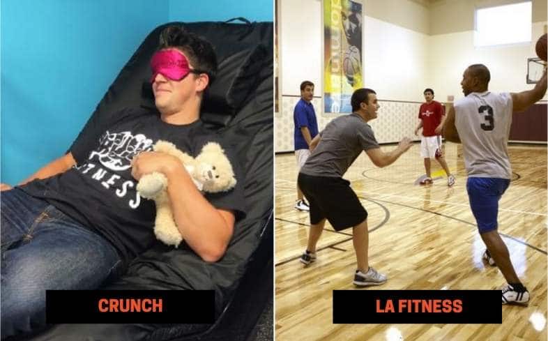 Crunch vs LA Fitness Amenities