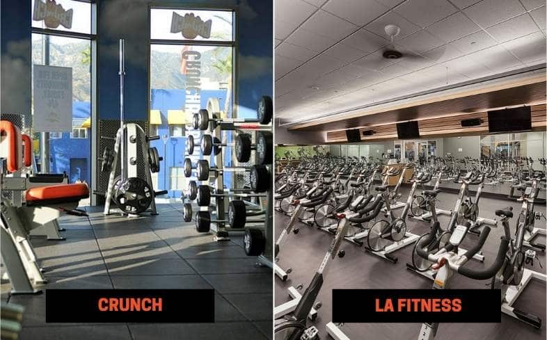 Crunch vs LA Fitness Equipment