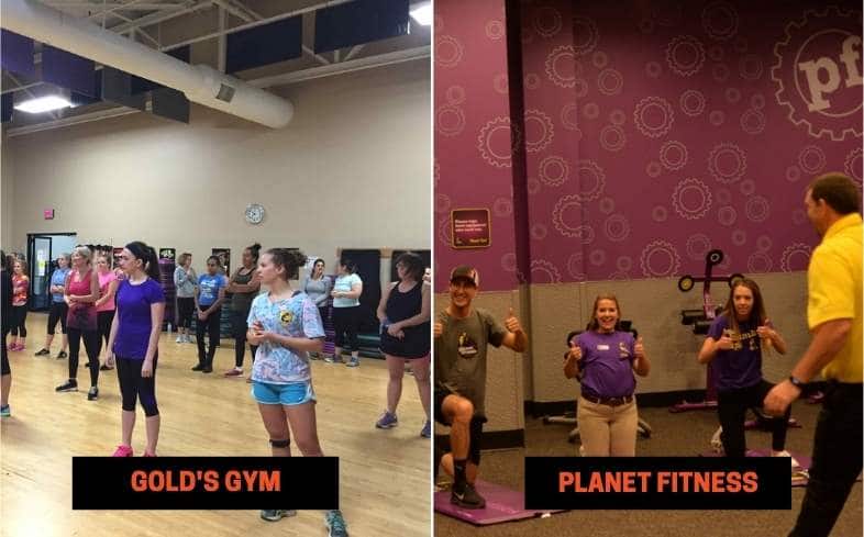 Gold's Gym vs Planet Fitness Group Classes