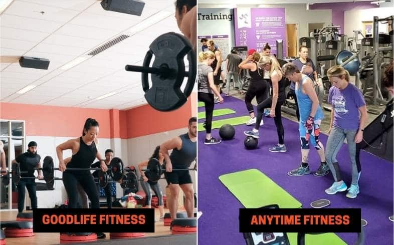 GoodLife Fitness vs Anytime Fitness Group Classes