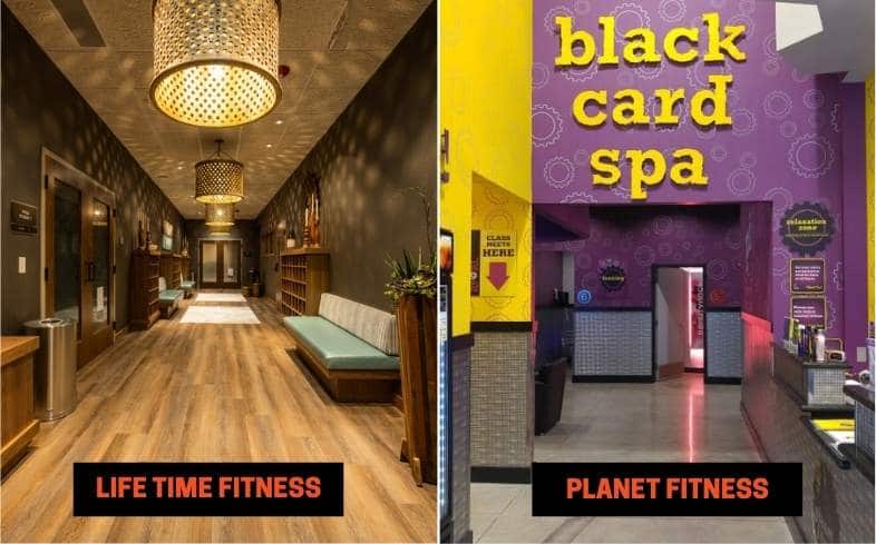 Life Time Fitness vs Planet Fitness Amenities