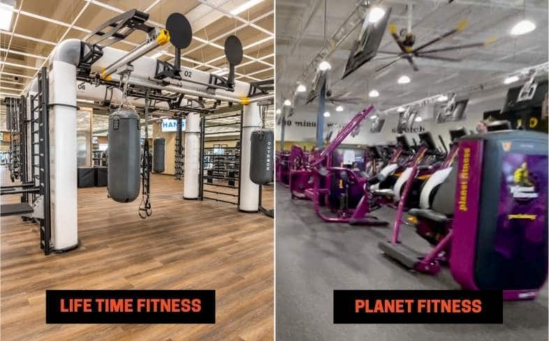 Life Time Fitness vs Planet Fitness Equipment