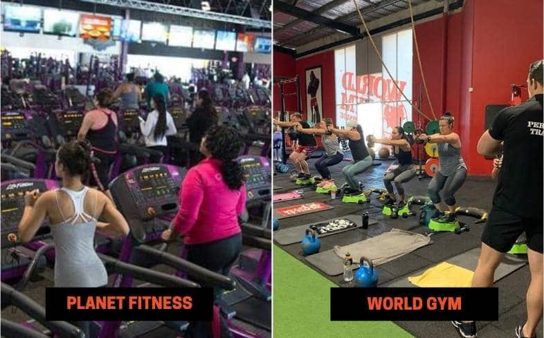 Planet Fitness vs World Gym Group Classes