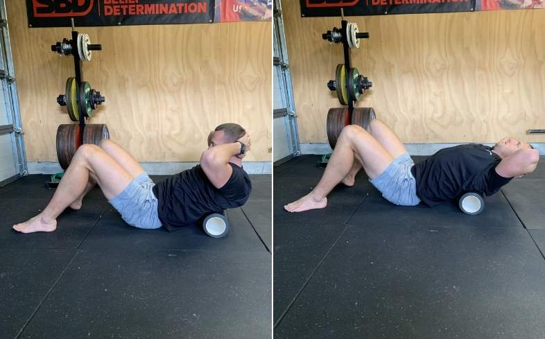 Thoracic Sit-Ups on Foam Roller