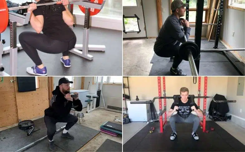 The type of squat can impact your stance width but it’s unlikely to be a dramatic difference.
