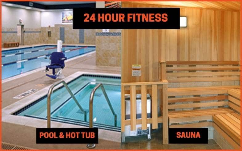 24 Hour Fitness Pool, Hot tub and Sauna