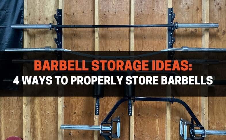 Horizontal discount barbell storage