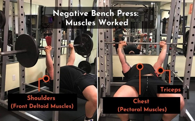 muscles worked in negative bench press