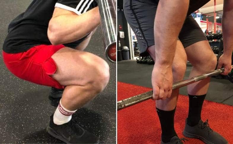 legs before and after squats