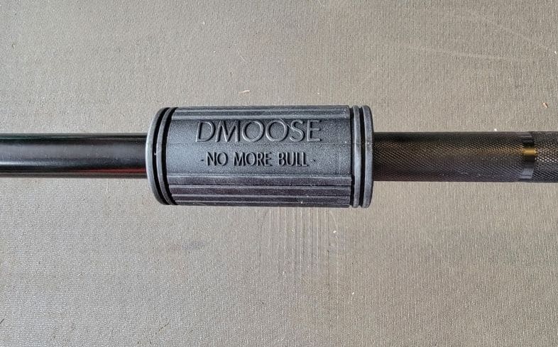 barbell with Dmoose bomber grips