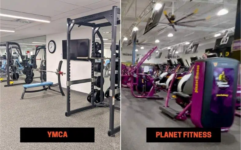 YMCA vs Planet Fitness Equipment