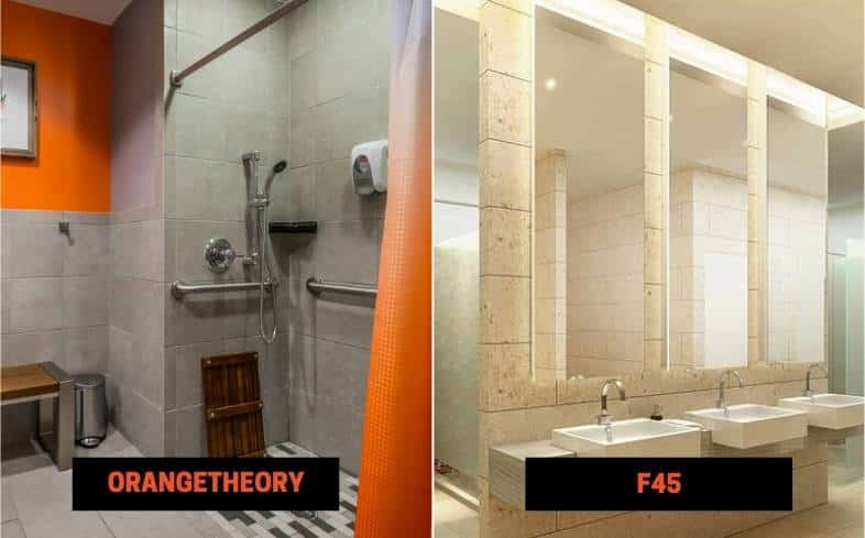 Orangetheory vs F45: Amenities