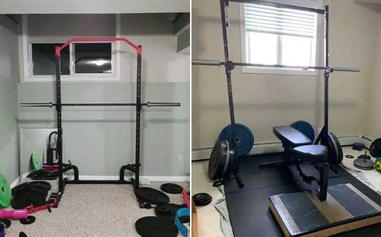 squat rack with pull-up bar