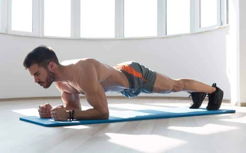 Who should do planks on elbows?