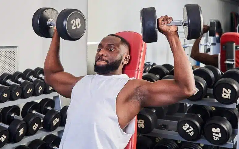 Arnold Press shoulder exercise