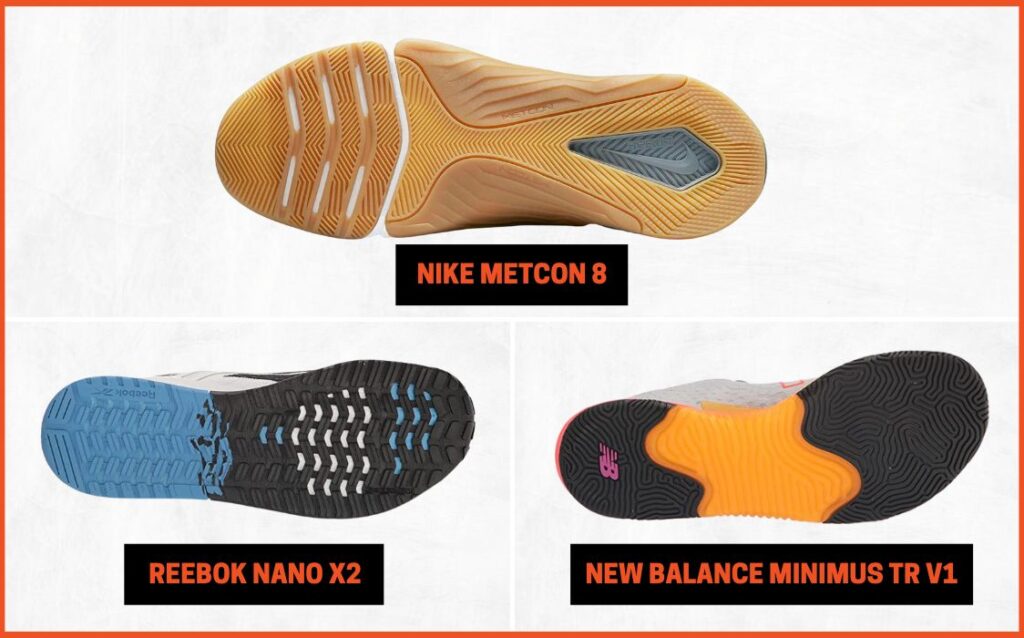 weightlifting shoes have rigid, non-compressible soles while running shoes are more flexible