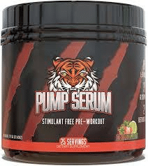 Huge Supplements Pump Serum, Stim Free Pre Workout and Nitric Oxide Booster  to Enhance Focus, Pumps, Fulness with No Caffeine, L-Citrulline,  GlycerPump, L-Tyrosine, Nitrosigine (Strawberry Mojito)