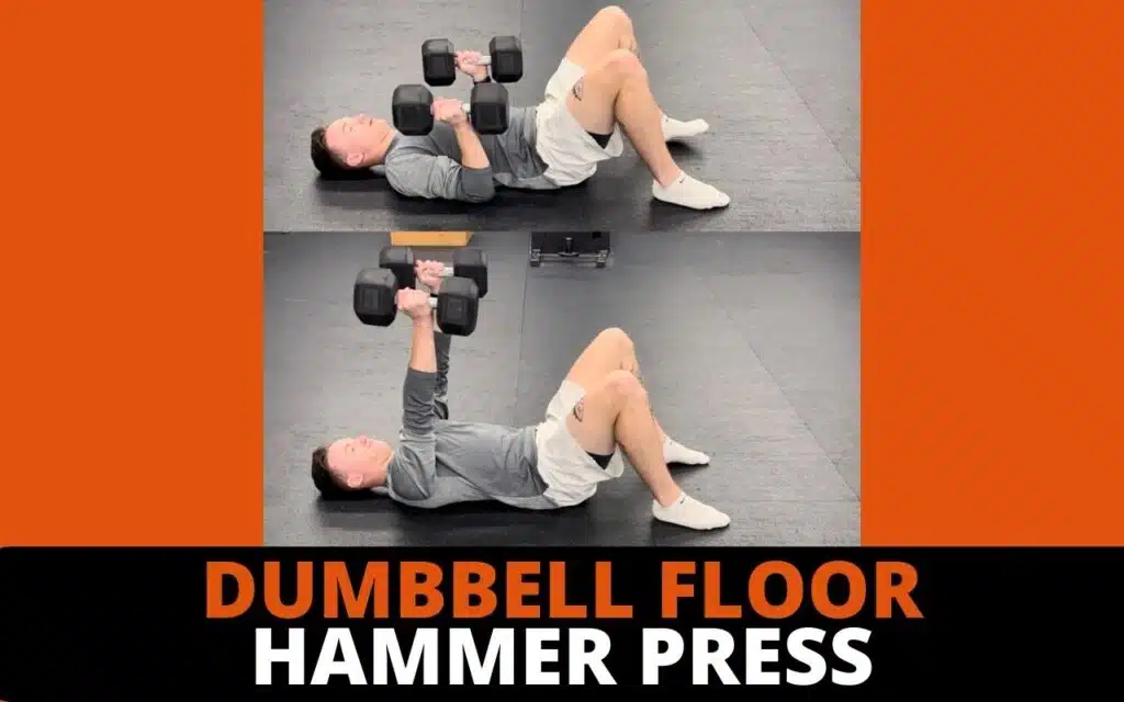 dumbbell chest workout without a bench dumbbell floor hammer press by jake woodruff strength coach personal