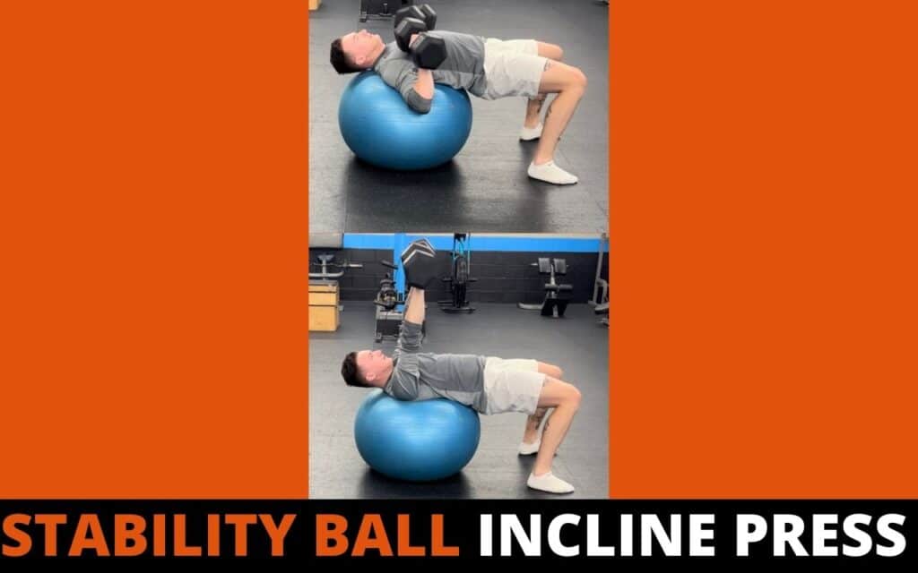 dumbbell chest workout without a bench stability ball incline press by jake woodruff strength coach personal