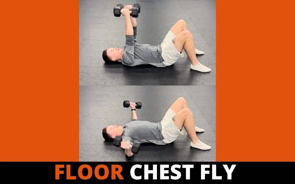 dumbbell chest workout without a bench floor chest fly by jake woodruff strength coach personal