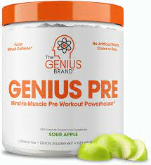 Amazon.com: Genius Pre Workout Powder, Sour Apple - All-Natural Nootropic  Pre-Workout & Caffeine-Free Nitric Oxide Booster Supplement with Beta  Alanine & Alpha GPC - No Artificial Flavors, Sweeteners, or Dyes : Health