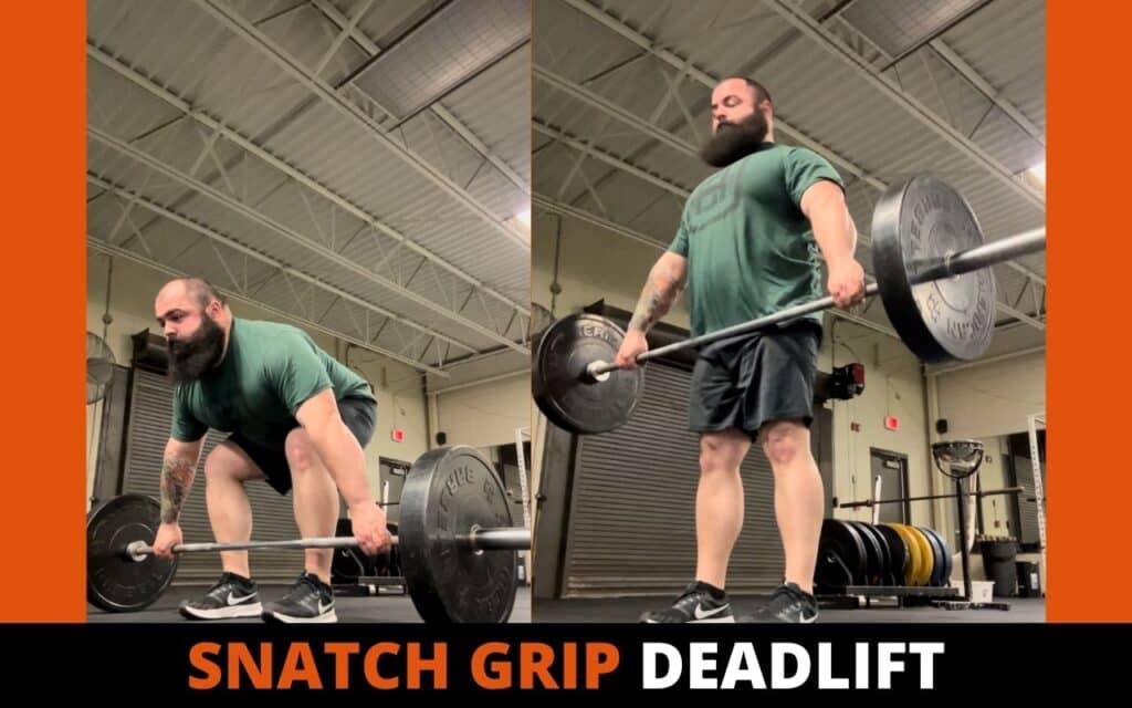 snatch grip deadlift is a back focused deadlift variation. Photo taken by Coach Joseph Lucero