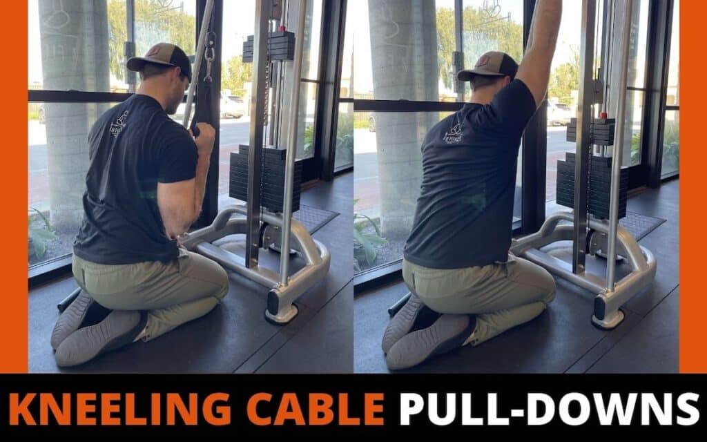 kneeling cable pull downs are one of the best lower lat exercises according to kurtis Ackerman, a personal trainer