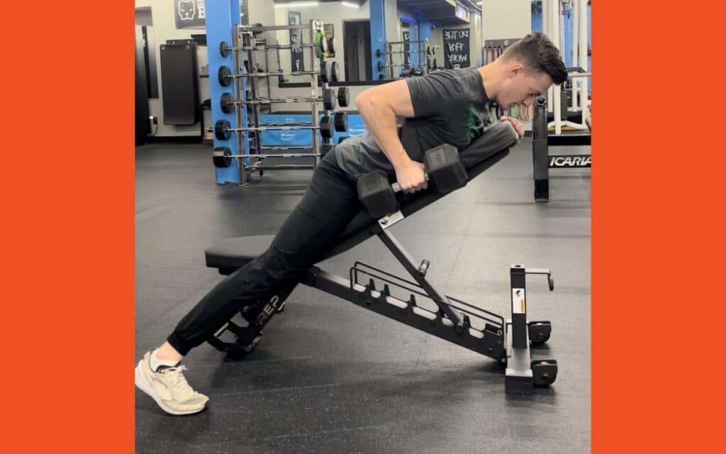 incline dumbbell row
