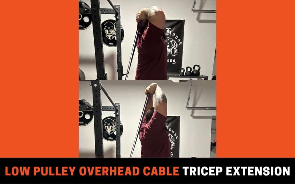 low pulley overhead cable tricep extension
