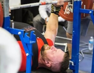 avi silverberg bench pressing in national competition