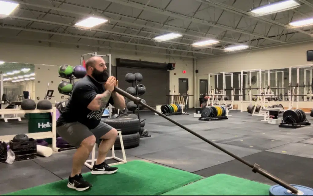 landmine squat