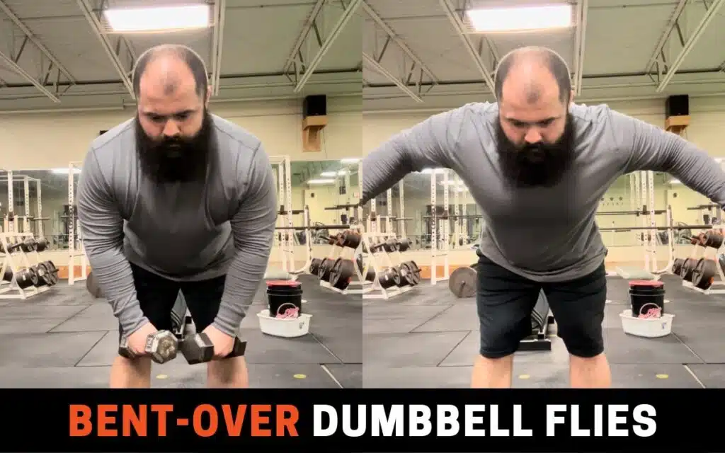 bent-over dumbbell flies