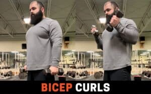 bicep curls on pull day workout taken by joseph lucero
