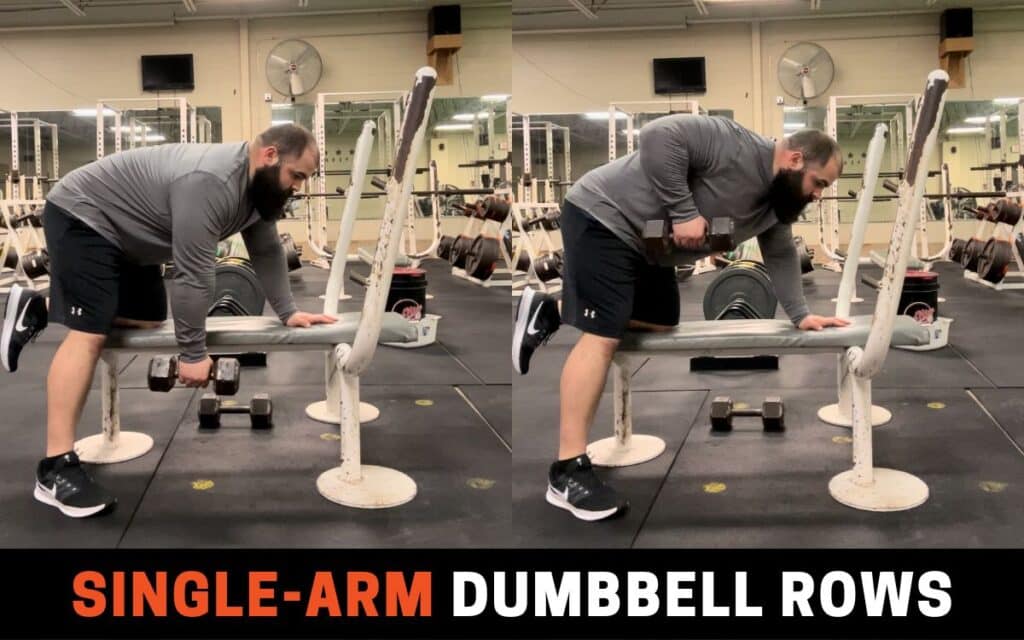 single-arm dumbbell rows
