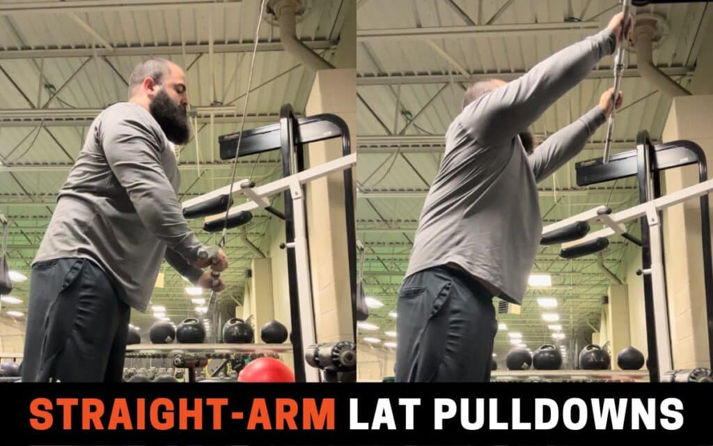 straight-arm lat pulldowns
