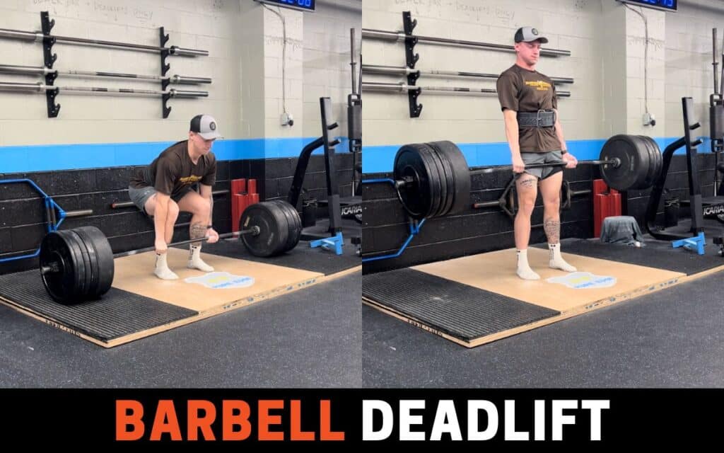 Barbell Deadlift is one of the best leg curl alternatives, taken by Jake Woodruff, Strength Coach