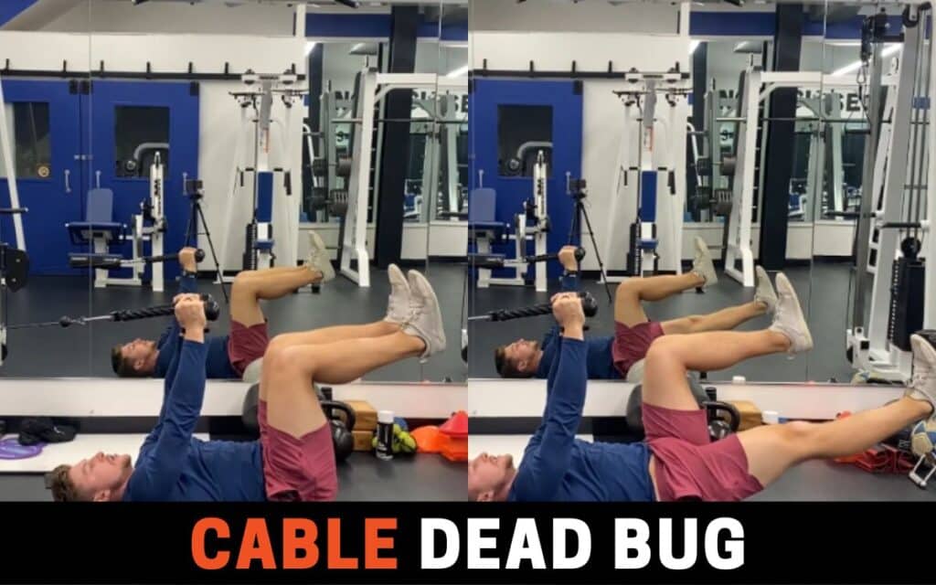 Cable Dead Bug is one of the best russian twist alternatives