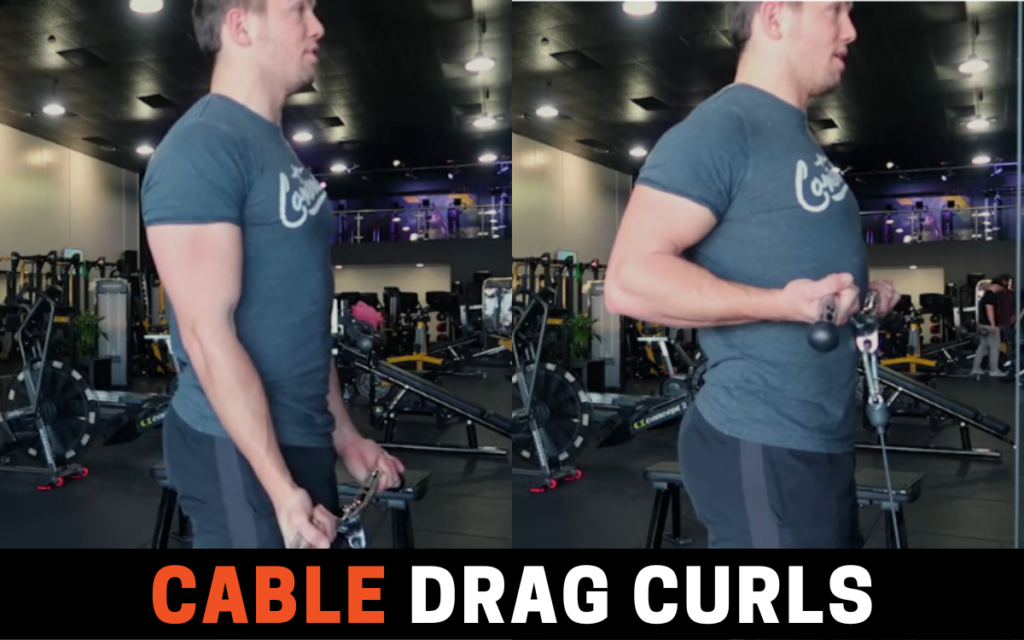 Cable Drag Curls are one of the best compound bicep exercises