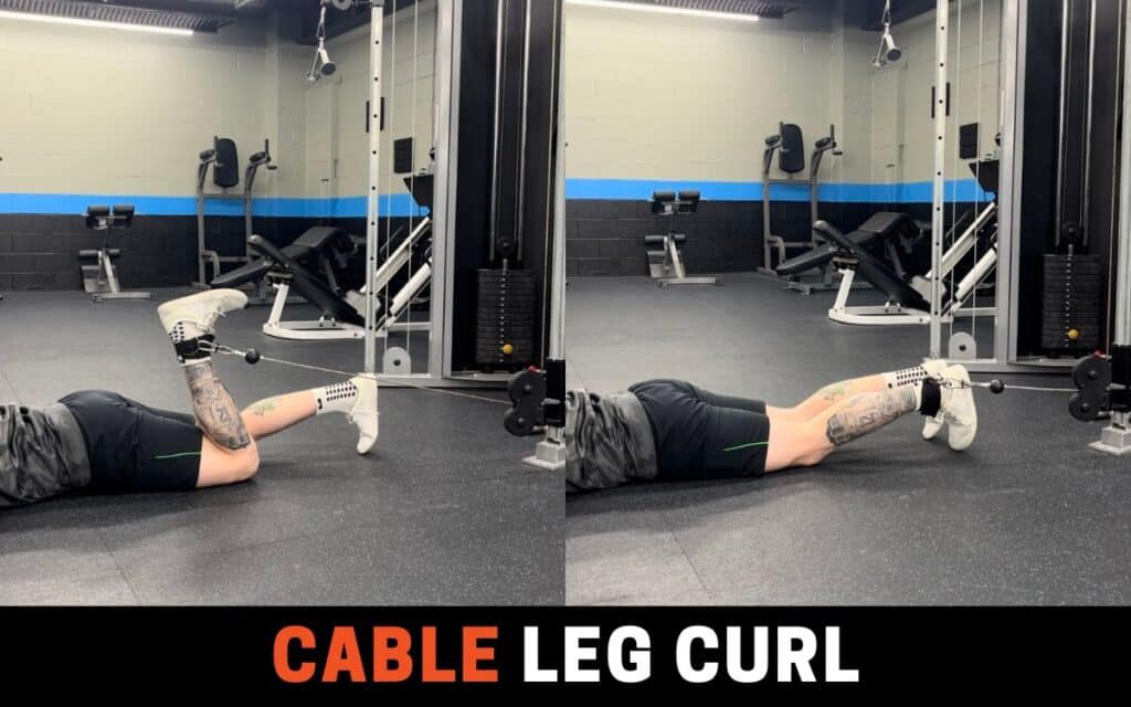 Cable Leg Curl is one of the best leg curl alternatives, taken by Jake Woodruff, Strength Coach