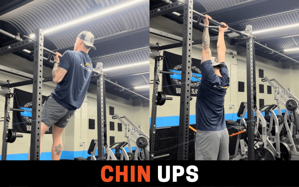 Chin Ups is one of the best compound bicep exercises, taken by Jake Woodruff, Strength Coach